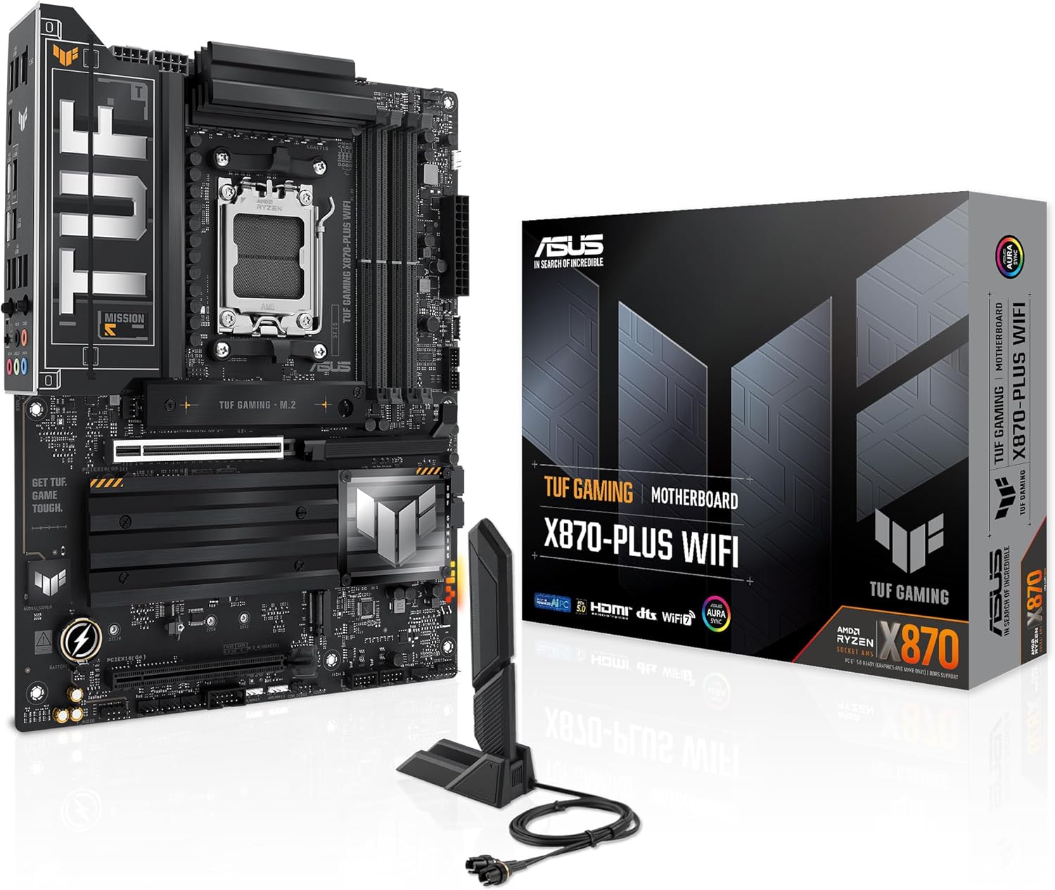 MOTHEBOARD ASUS TUF GAMING X870-PRO WIFI7 W NEO SOCKET de los componentes pc gamer Foto de MOTHEBOARD ASUS TUF GAMING X870-PRO WIFI7 W NEO SOCKET de los componentes pc gamer