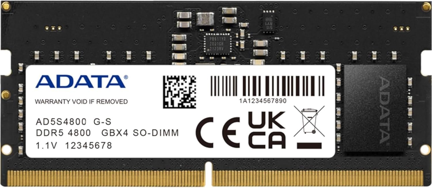 MEMORIA ADATA SODIMM DDR5 4800 AD5S480032G-S 32G de los componentes pc gamer Fotografía de la MEMORIA ADATA SODIMM DDR5 4800 AD5S480032G-S 32G de los componentes pc gamer