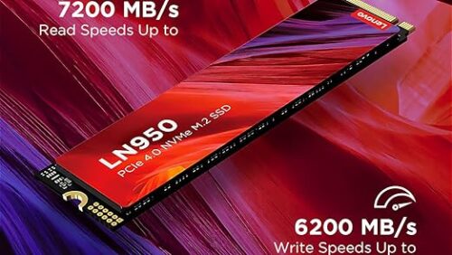 SSD M.2 LENOVO 4TB (5SD1P69443) LN950 PCIE GEN4, M.2, 2280 7200/6200 MB/S de los componentes pc gamer Foto de SSD M.2 LENOVO 4TB (5SD1P69443) LN950 PCIE GEN4, M.2, 2280 7200/6200 MB/S de los componentes pc gamer