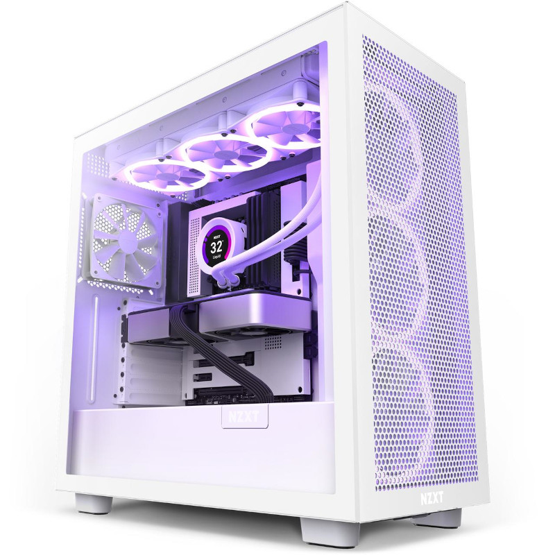 GAB NZXT H7 FLOW MT MINI-ITX/EATX TG 2VEN S/FT W CM-H71FW-01 de los componentes pc gamer Foto de GAB NZXT H7 FLOW MT MINI-ITX/EATX TG 2VEN S/FT W CM-H71FW-01 de los componentes pc gamer
