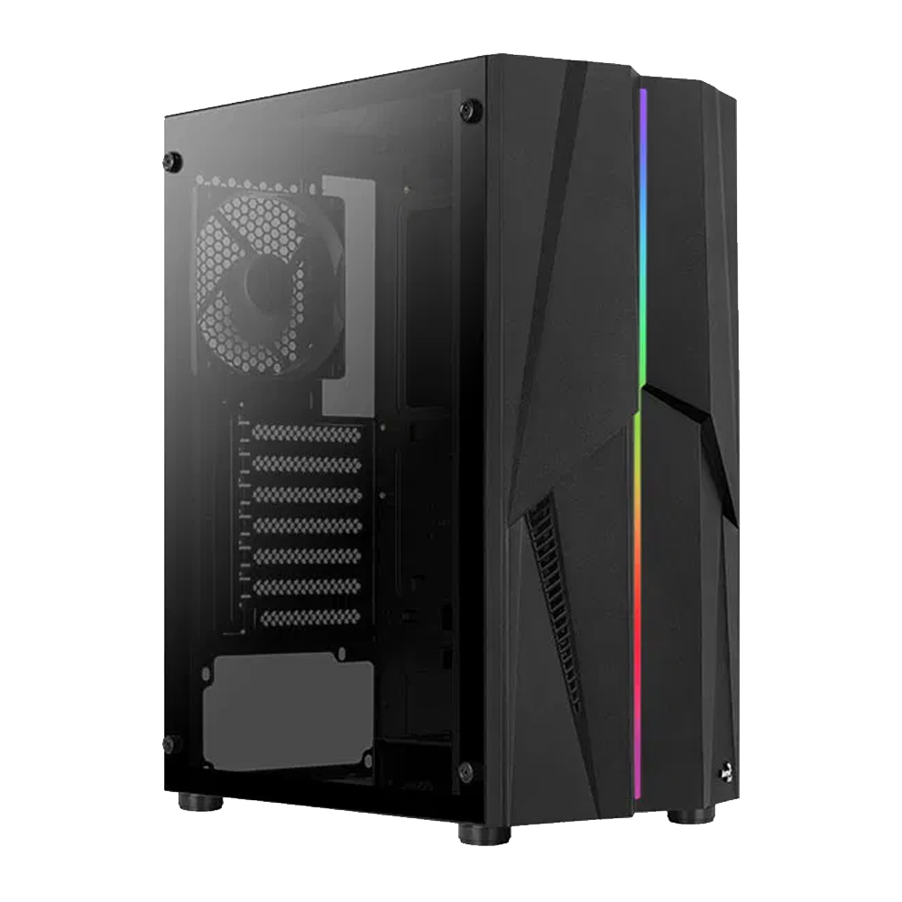 GABINETE AEROCOOL MICHA que es uno de los componentes pc gamer Fotografía del GABINETE AEROCOOL MICHA que es uno de los componentes pc gamer